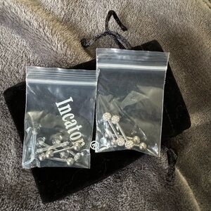 Incator Silver Nipple Earrings